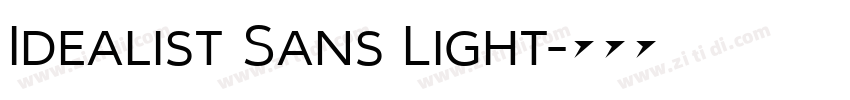 Idealist Sans Light字体转换